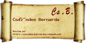 Csöndes Bernarda névjegykártya